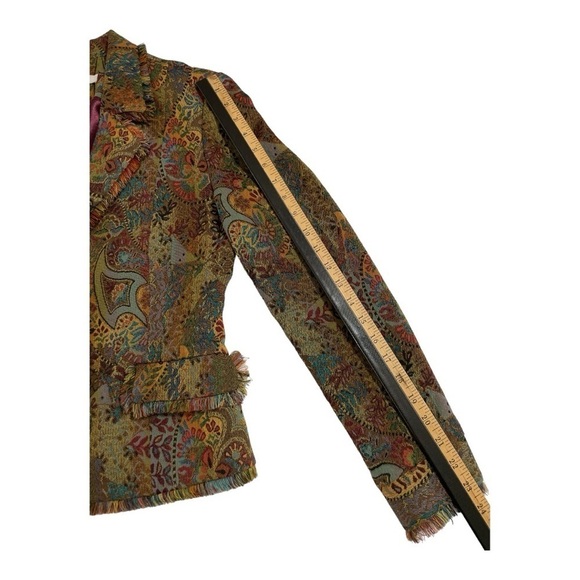 Anthropologie Acorn Open Jacket size 6• Paisley Tapestry Jacket. - Picture 10 of 13